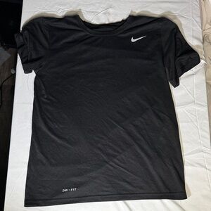 Nike Black Dri-FIT Tee with White Swoosh